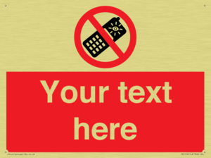 Custom No camera phones Sign